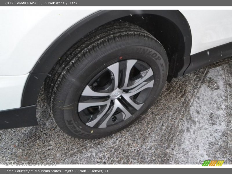 Super White / Black 2017 Toyota RAV4 LE