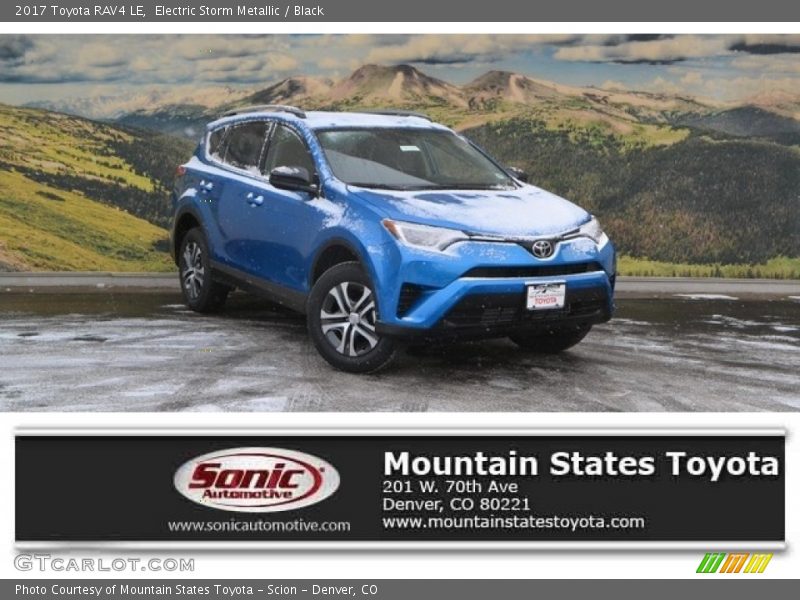 Electric Storm Metallic / Black 2017 Toyota RAV4 LE