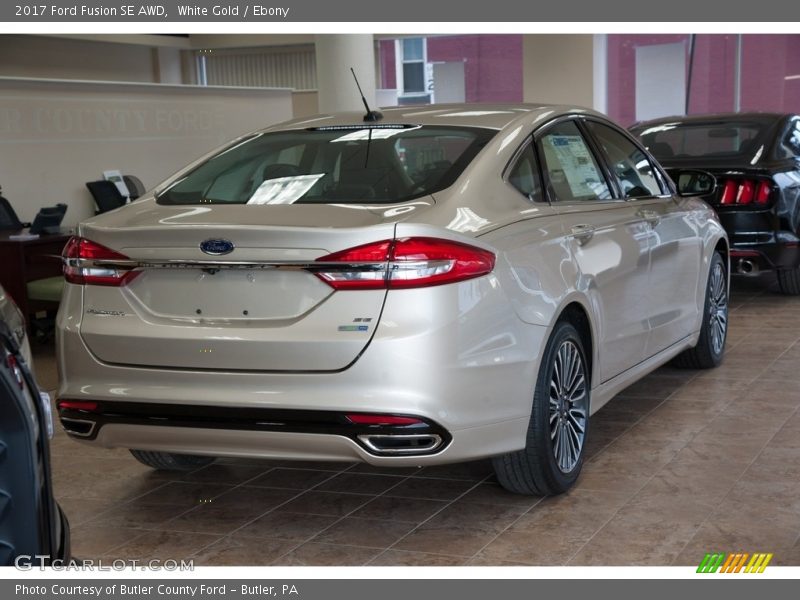White Gold / Ebony 2017 Ford Fusion SE AWD