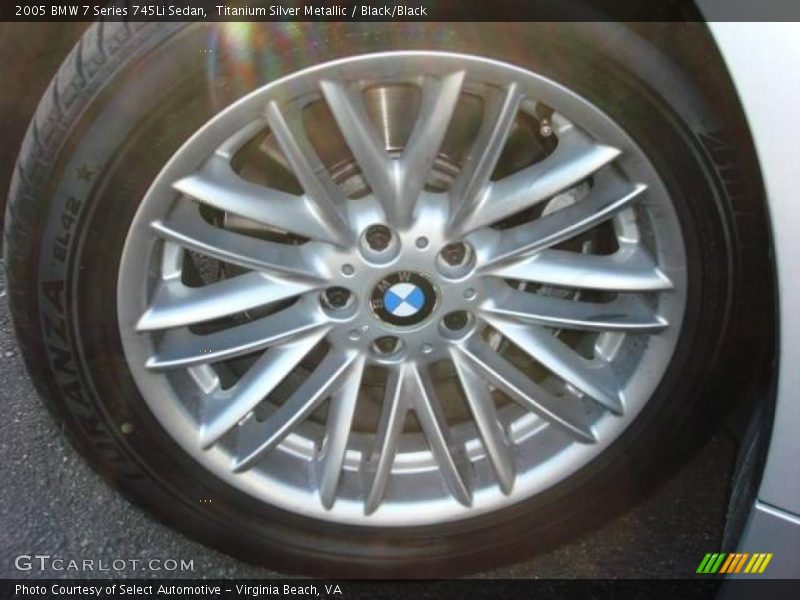 Titanium Silver Metallic / Black/Black 2005 BMW 7 Series 745Li Sedan