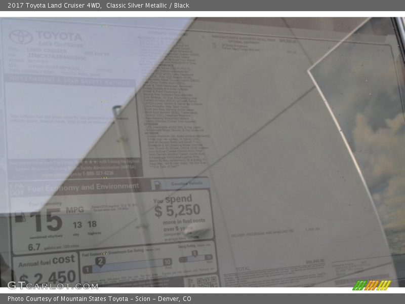 Classic Silver Metallic / Black 2017 Toyota Land Cruiser 4WD