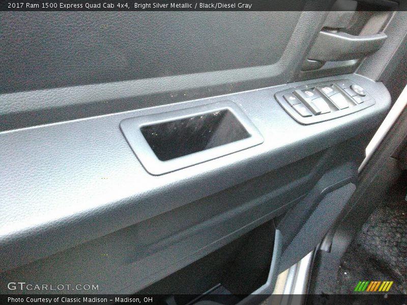 Bright Silver Metallic / Black/Diesel Gray 2017 Ram 1500 Express Quad Cab 4x4
