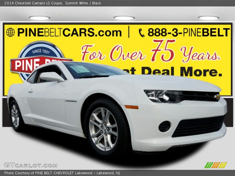 Summit White / Black 2014 Chevrolet Camaro LS Coupe