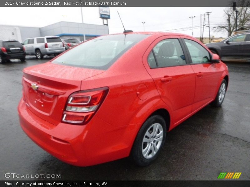 Red Hot / Jet Black/Dark Titanium 2017 Chevrolet Sonic LS Sedan