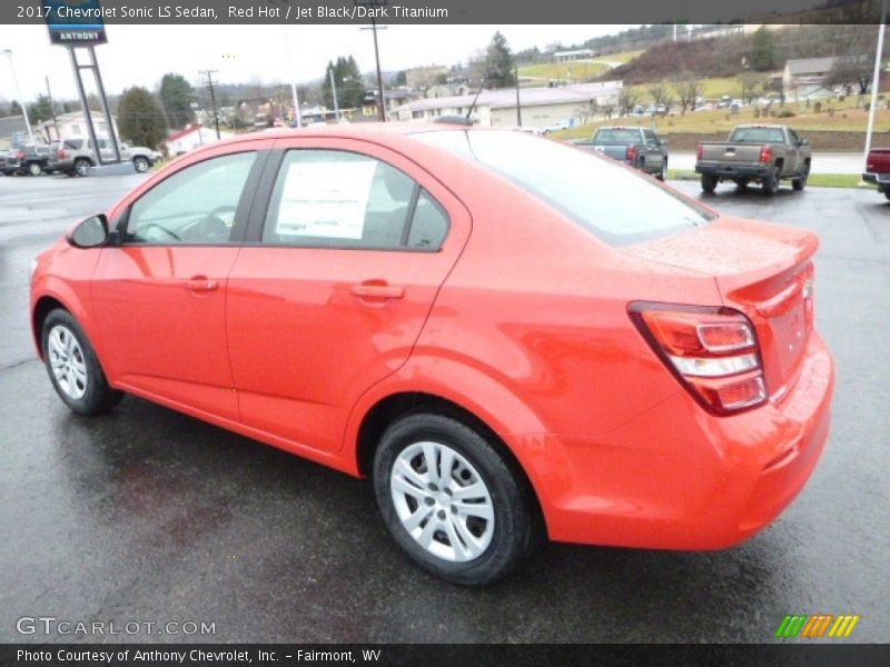 Red Hot / Jet Black/Dark Titanium 2017 Chevrolet Sonic LS Sedan