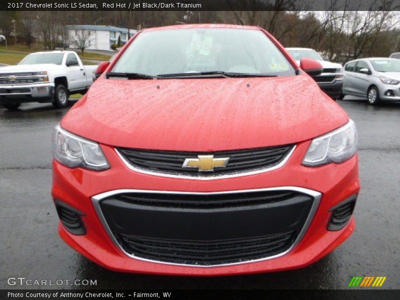 Red Hot / Jet Black/Dark Titanium 2017 Chevrolet Sonic LS Sedan
