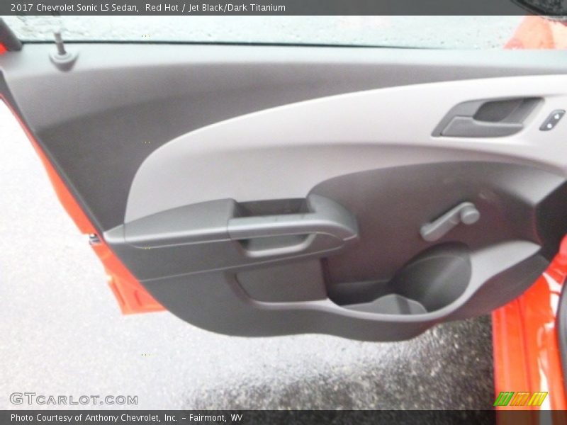 Red Hot / Jet Black/Dark Titanium 2017 Chevrolet Sonic LS Sedan