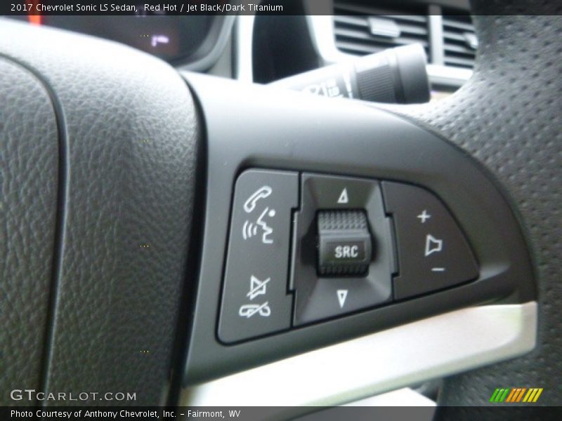 Red Hot / Jet Black/Dark Titanium 2017 Chevrolet Sonic LS Sedan