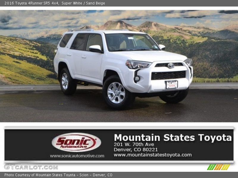 Super White / Sand Beige 2016 Toyota 4Runner SR5 4x4