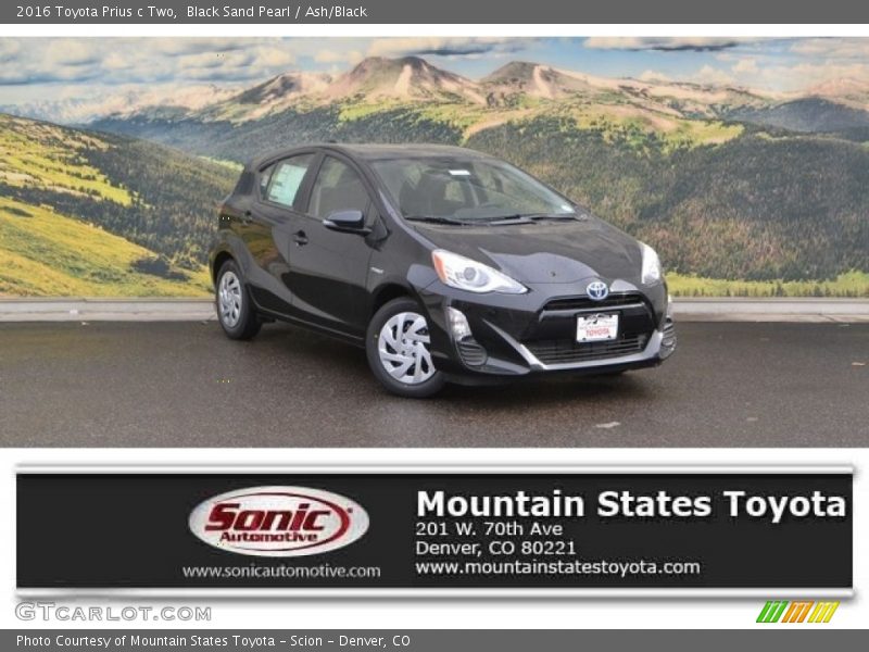 Black Sand Pearl / Ash/Black 2016 Toyota Prius c Two