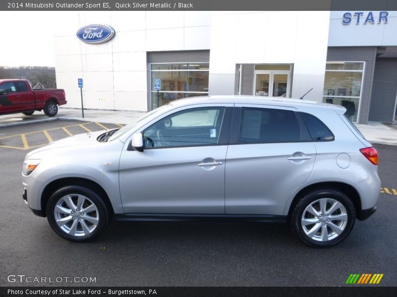 Quick Silver Metallic / Black 2014 Mitsubishi Outlander Sport ES