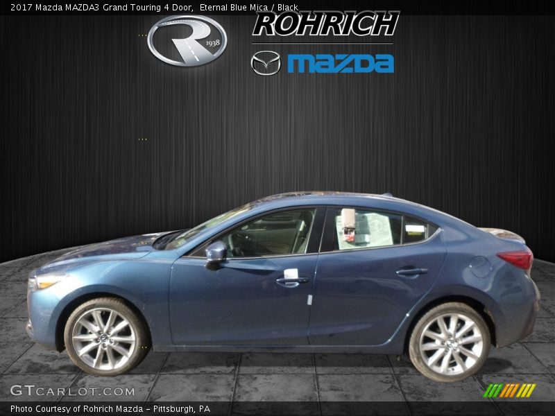 Eternal Blue Mica / Black 2017 Mazda MAZDA3 Grand Touring 4 Door