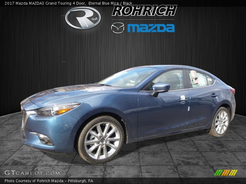 Eternal Blue Mica / Black 2017 Mazda MAZDA3 Grand Touring 4 Door