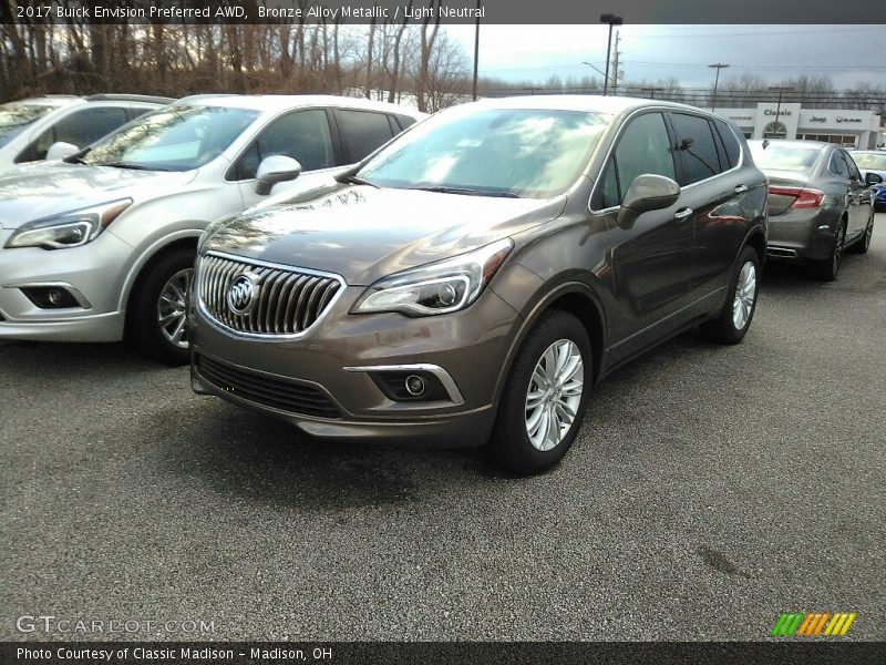 Bronze Alloy Metallic / Light Neutral 2017 Buick Envision Preferred AWD