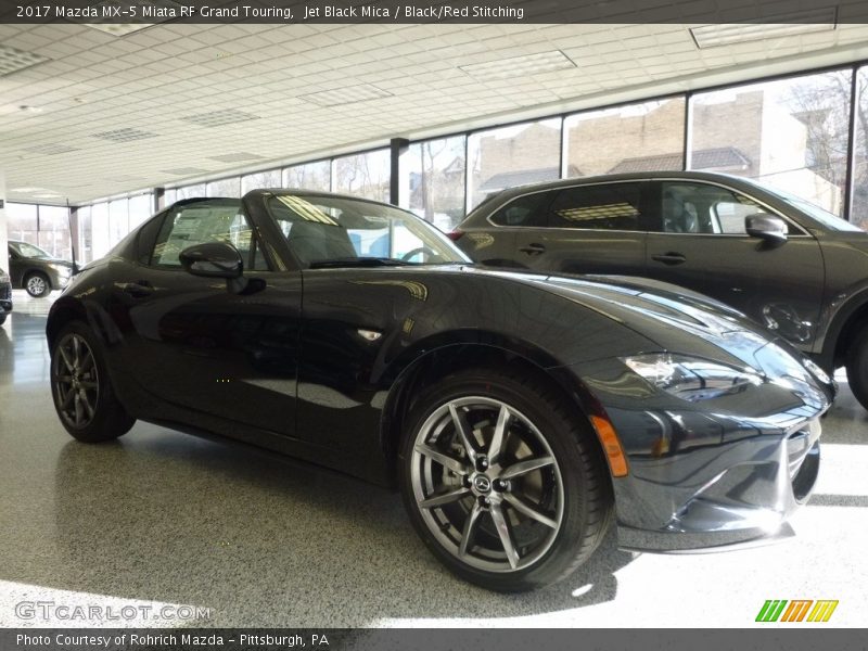 Jet Black Mica / Black/Red Stitching 2017 Mazda MX-5 Miata RF Grand Touring