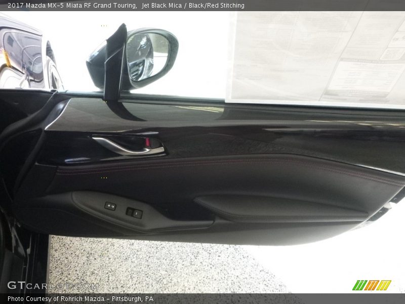 Jet Black Mica / Black/Red Stitching 2017 Mazda MX-5 Miata RF Grand Touring