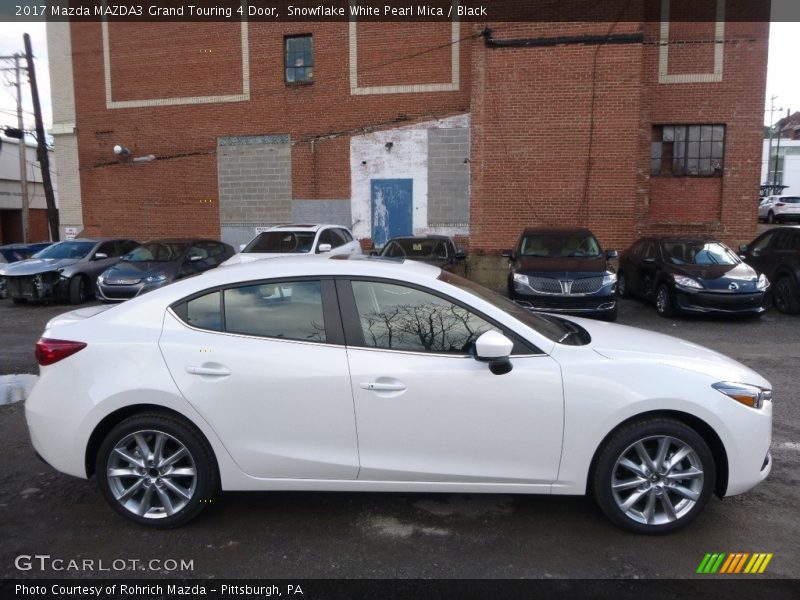 Snowflake White Pearl Mica / Black 2017 Mazda MAZDA3 Grand Touring 4 Door