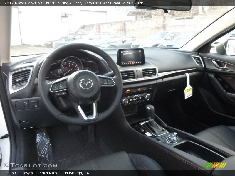 Snowflake White Pearl Mica / Black 2017 Mazda MAZDA3 Grand Touring 4 Door