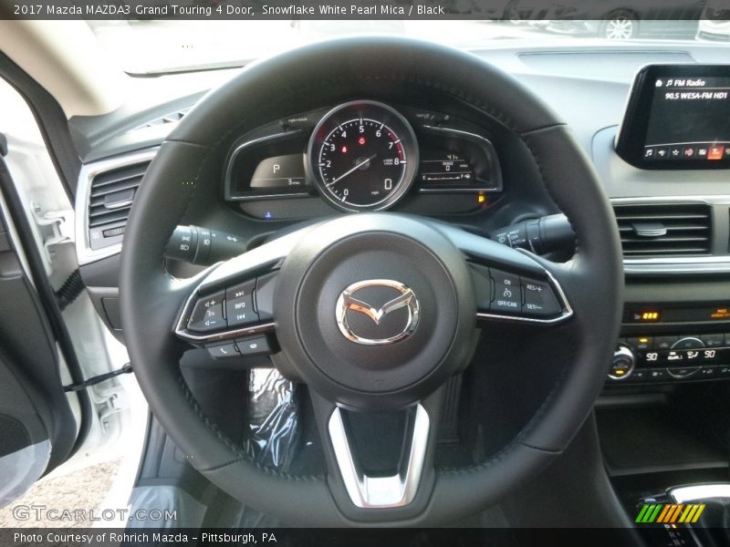 Snowflake White Pearl Mica / Black 2017 Mazda MAZDA3 Grand Touring 4 Door