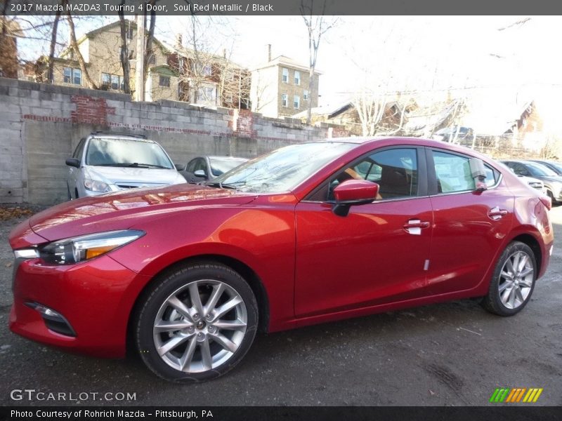 Soul Red Metallic / Black 2017 Mazda MAZDA3 Touring 4 Door