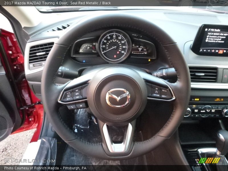 Soul Red Metallic / Black 2017 Mazda MAZDA3 Touring 4 Door