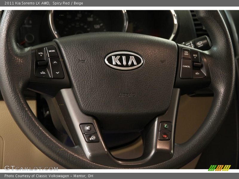 Spicy Red / Beige 2011 Kia Sorento LX AWD