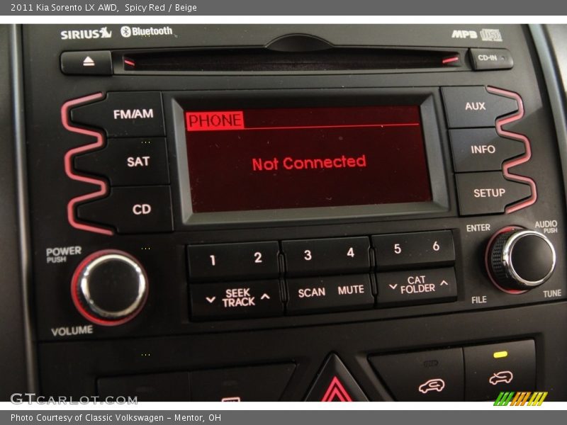 Spicy Red / Beige 2011 Kia Sorento LX AWD