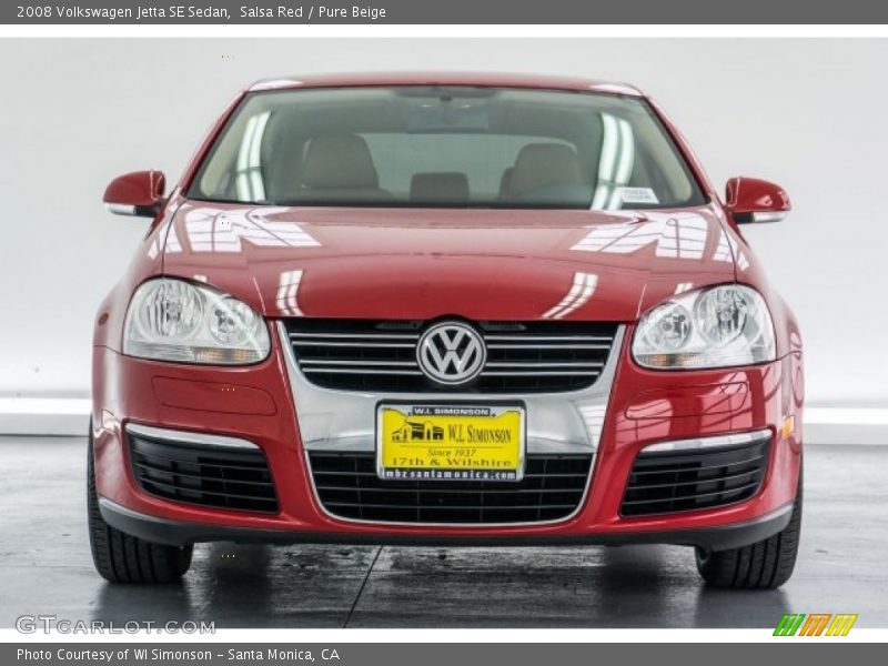 Salsa Red / Pure Beige 2008 Volkswagen Jetta SE Sedan