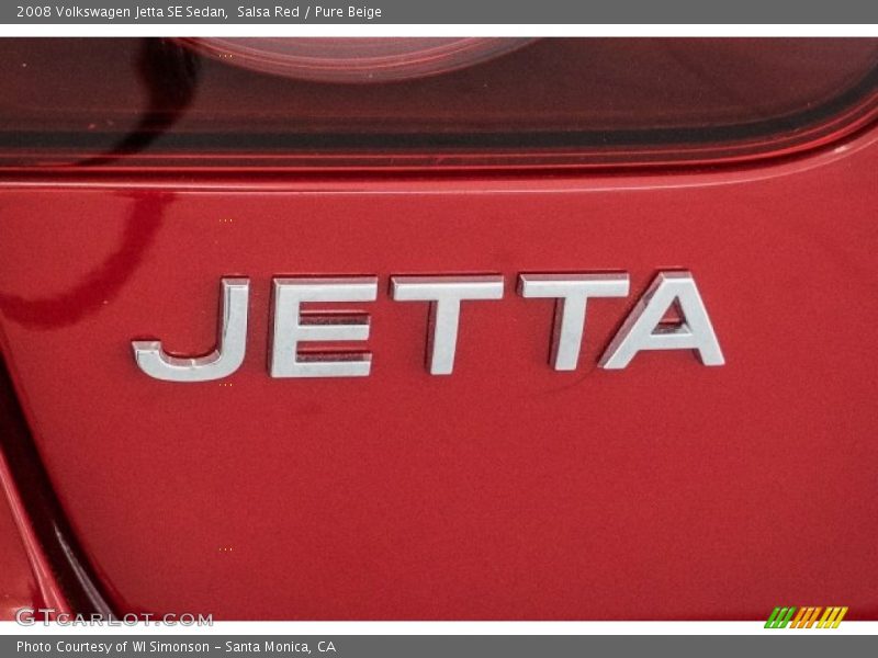Salsa Red / Pure Beige 2008 Volkswagen Jetta SE Sedan