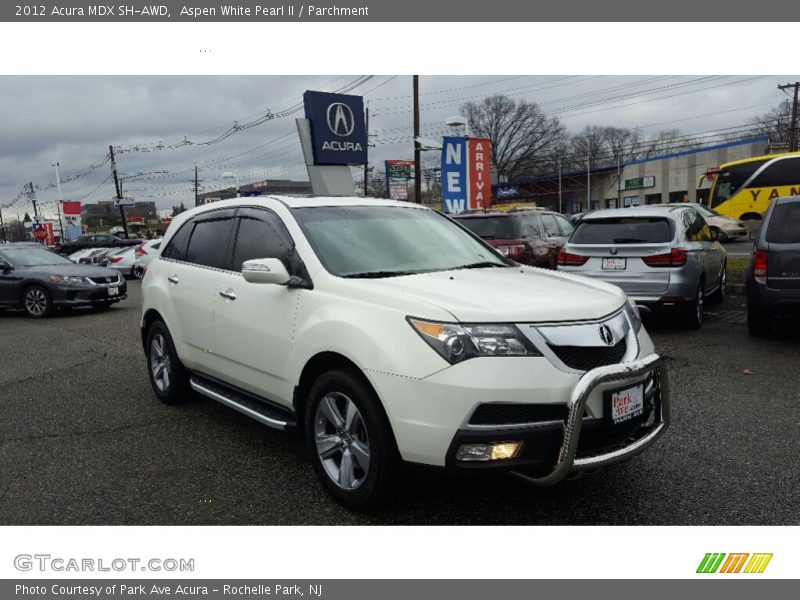 Aspen White Pearl II / Parchment 2012 Acura MDX SH-AWD