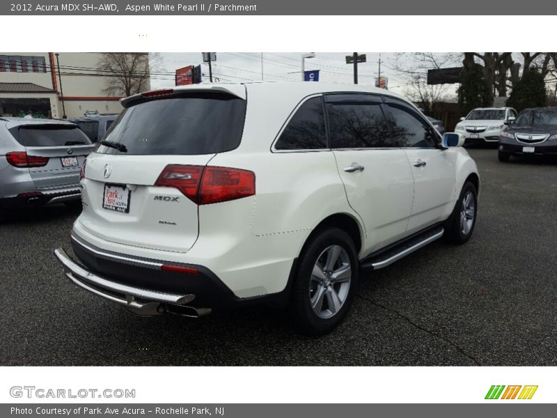 Aspen White Pearl II / Parchment 2012 Acura MDX SH-AWD