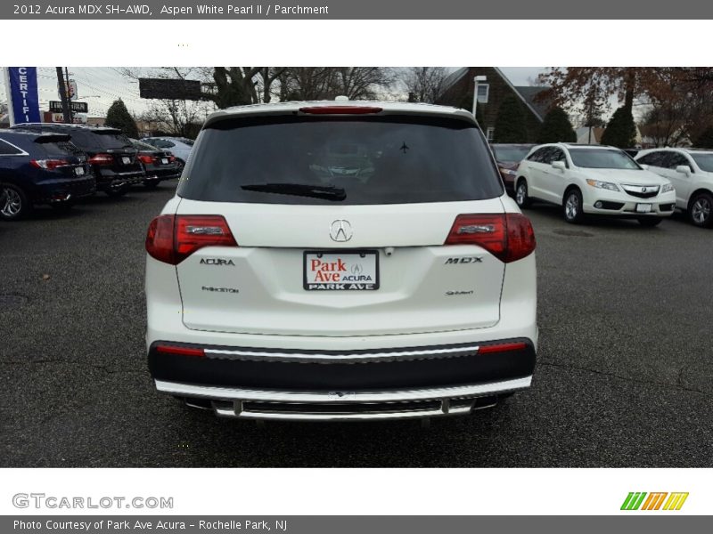 Aspen White Pearl II / Parchment 2012 Acura MDX SH-AWD