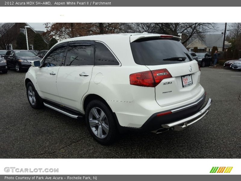 Aspen White Pearl II / Parchment 2012 Acura MDX SH-AWD