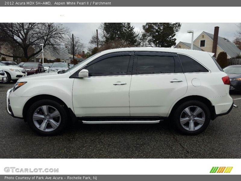 Aspen White Pearl II / Parchment 2012 Acura MDX SH-AWD