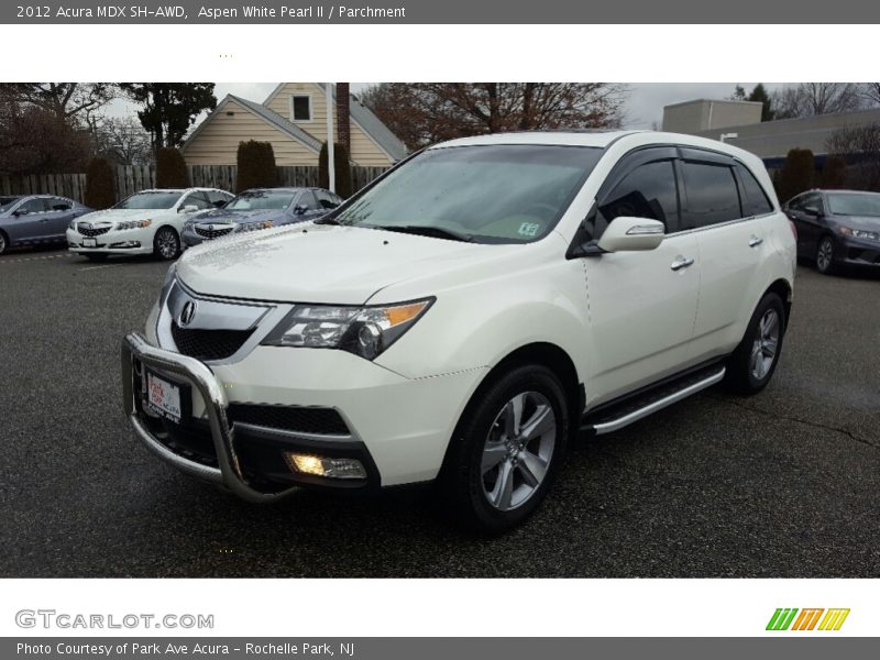 Aspen White Pearl II / Parchment 2012 Acura MDX SH-AWD