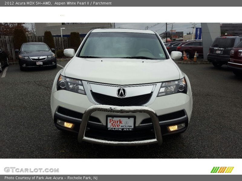 Aspen White Pearl II / Parchment 2012 Acura MDX SH-AWD