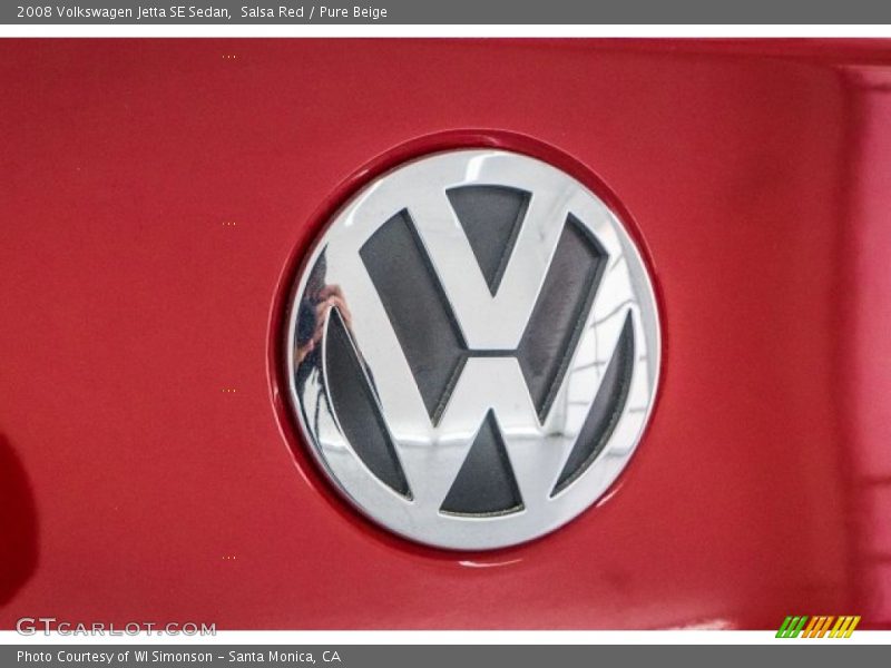 Salsa Red / Pure Beige 2008 Volkswagen Jetta SE Sedan