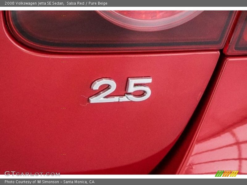 Salsa Red / Pure Beige 2008 Volkswagen Jetta SE Sedan