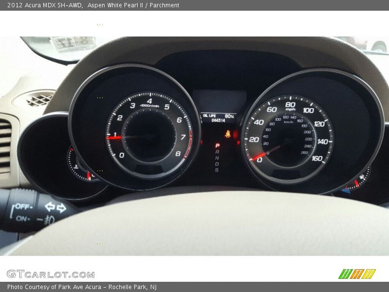 Aspen White Pearl II / Parchment 2012 Acura MDX SH-AWD