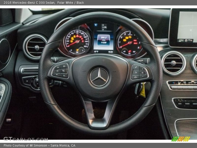 Polar White / Black 2016 Mercedes-Benz C 300 Sedan