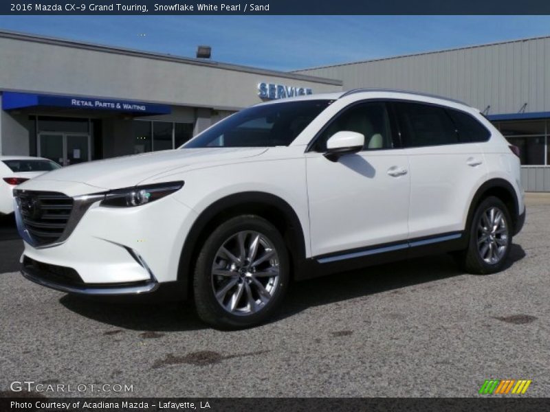 Snowflake White Pearl / Sand 2016 Mazda CX-9 Grand Touring