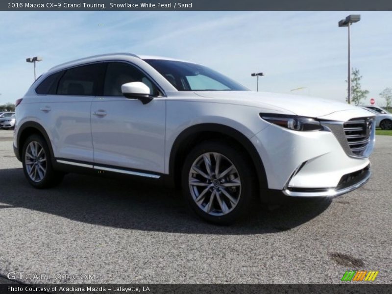 Snowflake White Pearl / Sand 2016 Mazda CX-9 Grand Touring