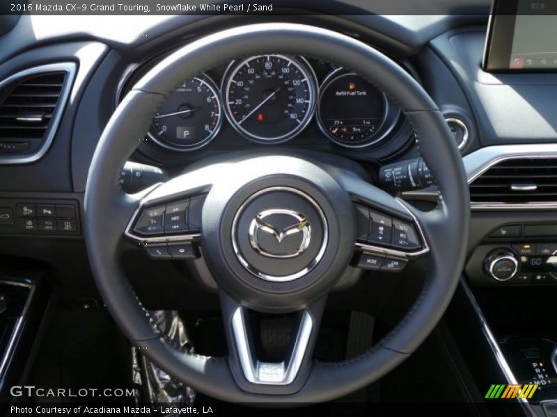 Snowflake White Pearl / Sand 2016 Mazda CX-9 Grand Touring
