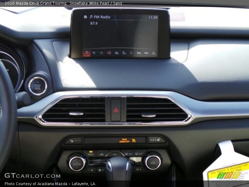 Snowflake White Pearl / Sand 2016 Mazda CX-9 Grand Touring