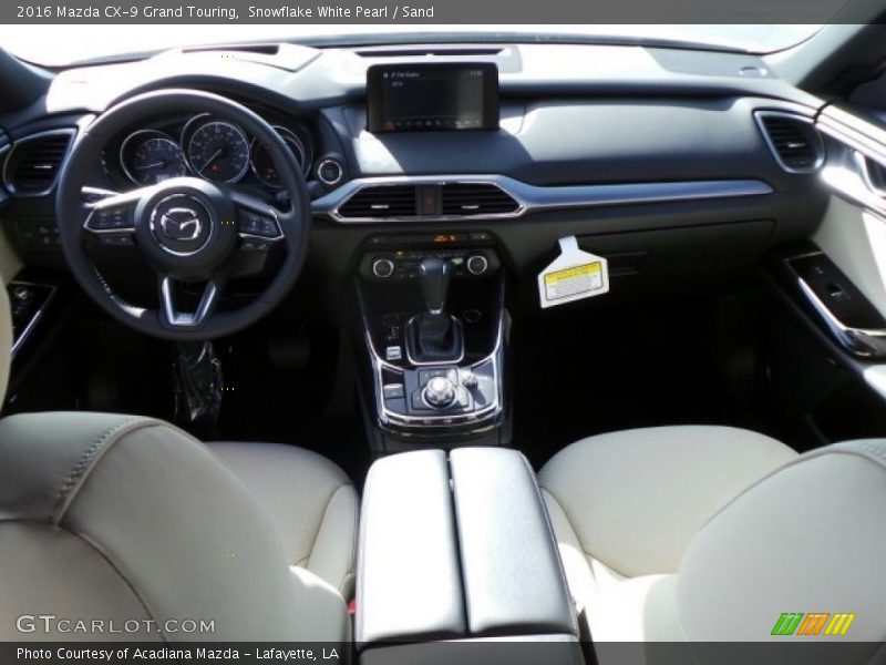 Snowflake White Pearl / Sand 2016 Mazda CX-9 Grand Touring