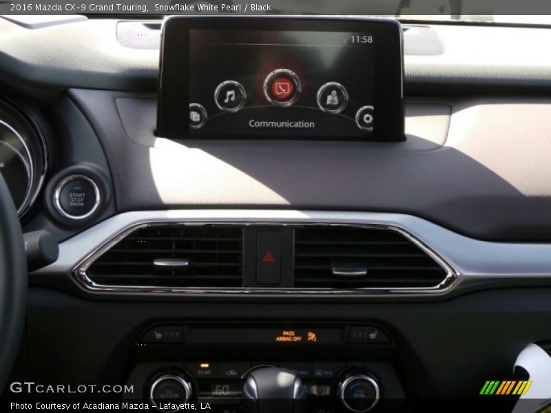 Snowflake White Pearl / Black 2016 Mazda CX-9 Grand Touring