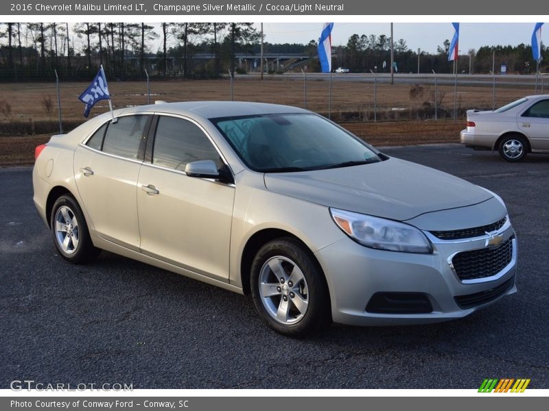 Champagne Silver Metallic / Cocoa/Light Neutral 2016 Chevrolet Malibu Limited LT