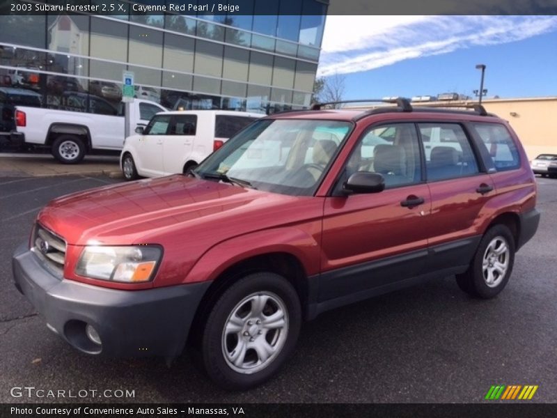 Cayenne Red Pearl / Beige 2003 Subaru Forester 2.5 X