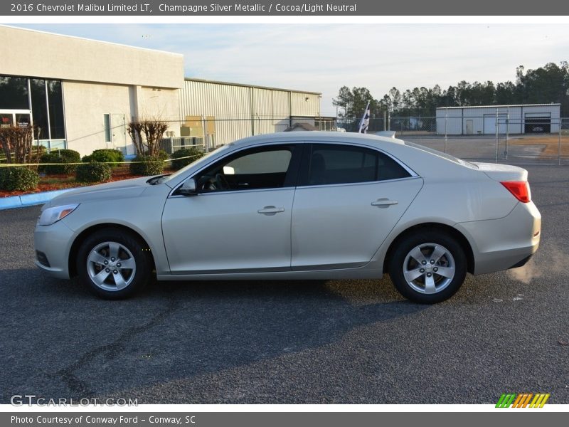 Champagne Silver Metallic / Cocoa/Light Neutral 2016 Chevrolet Malibu Limited LT