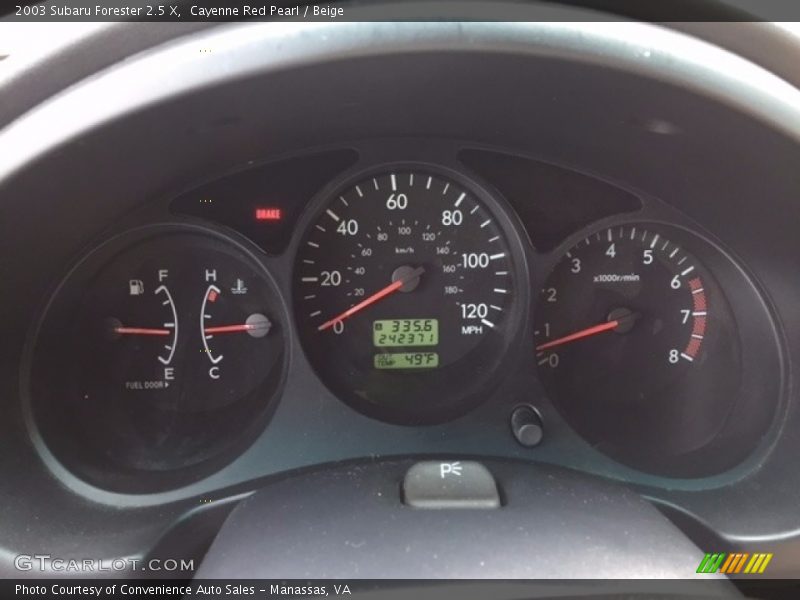 Cayenne Red Pearl / Beige 2003 Subaru Forester 2.5 X